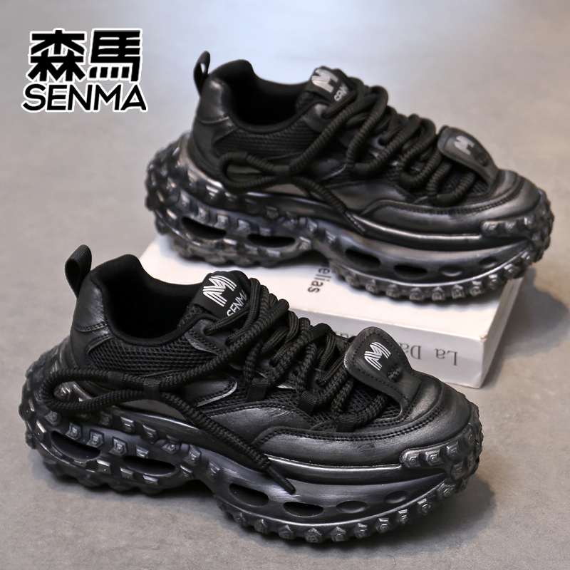 森马男鞋秋季新款潮鞋透气厚底