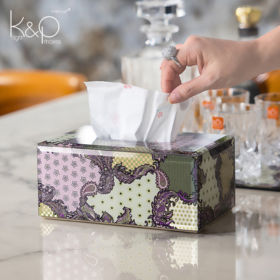 KP纸巾盒抽纸盒客厅茶几高档轻奢纸抽盒家用高级感餐巾纸收纳盒