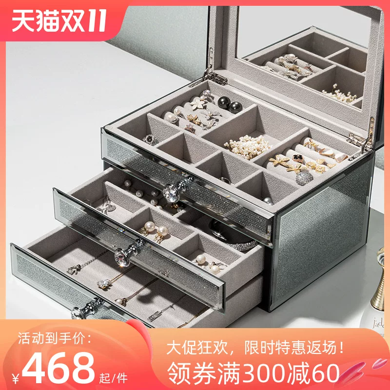 KP High-end sophisticated storage system, capacious velvet accessory, storage box, Birthday gift