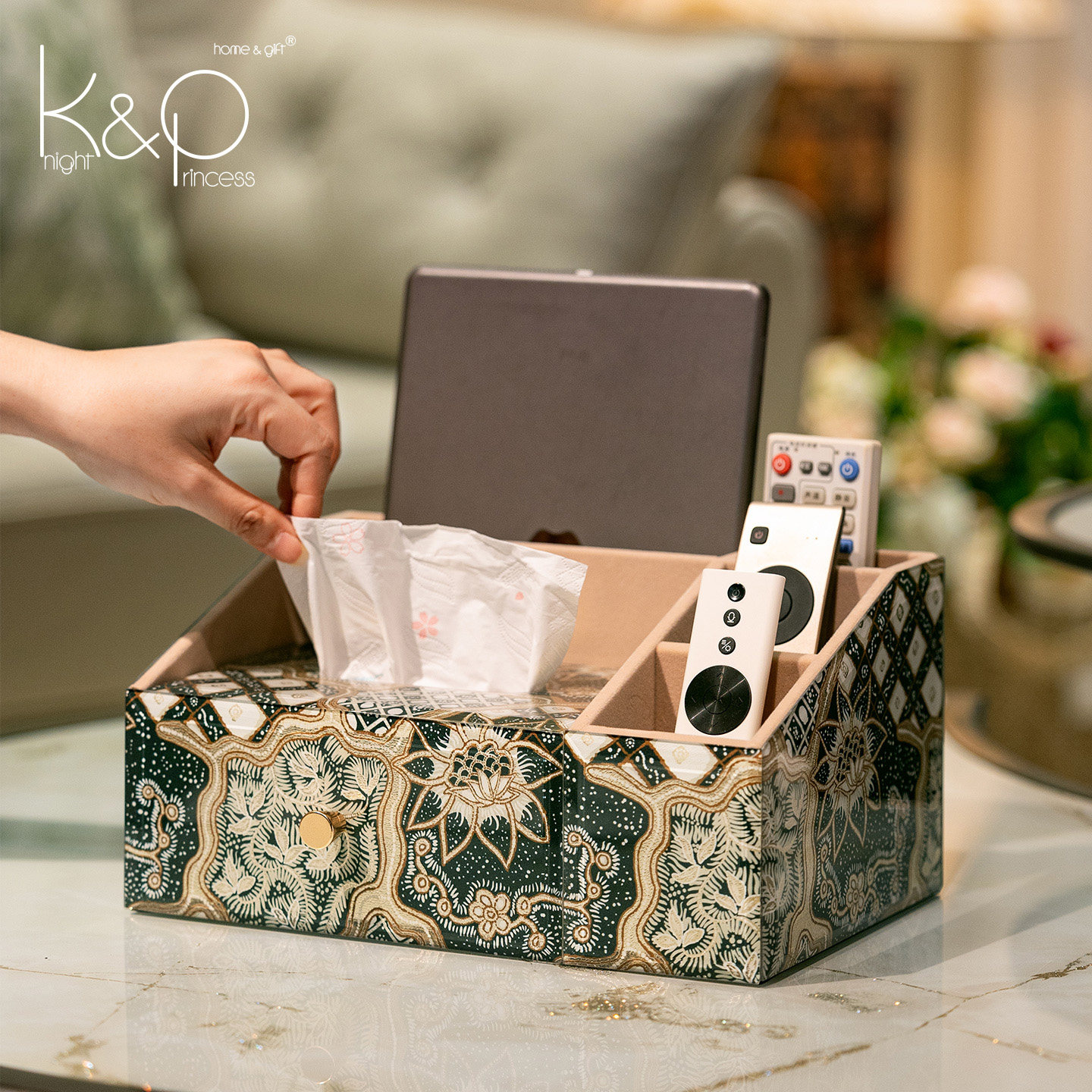 KP轻奢高级感多功能纸巾收纳盒