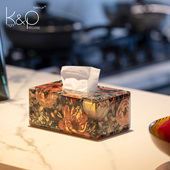KP纸巾盒家用客厅卧室办公桌高档轻奢高级感茶几餐桌桌面抽纸盒