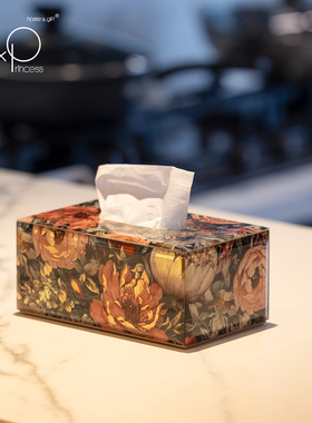 KP纸巾盒家用客厅卧室办公桌高档轻奢高级感茶几餐桌桌面抽纸盒