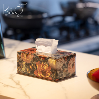 KP纸巾盒家用客厅卧室办公桌高档轻奢高级感茶几餐桌桌面卫生纸盒
