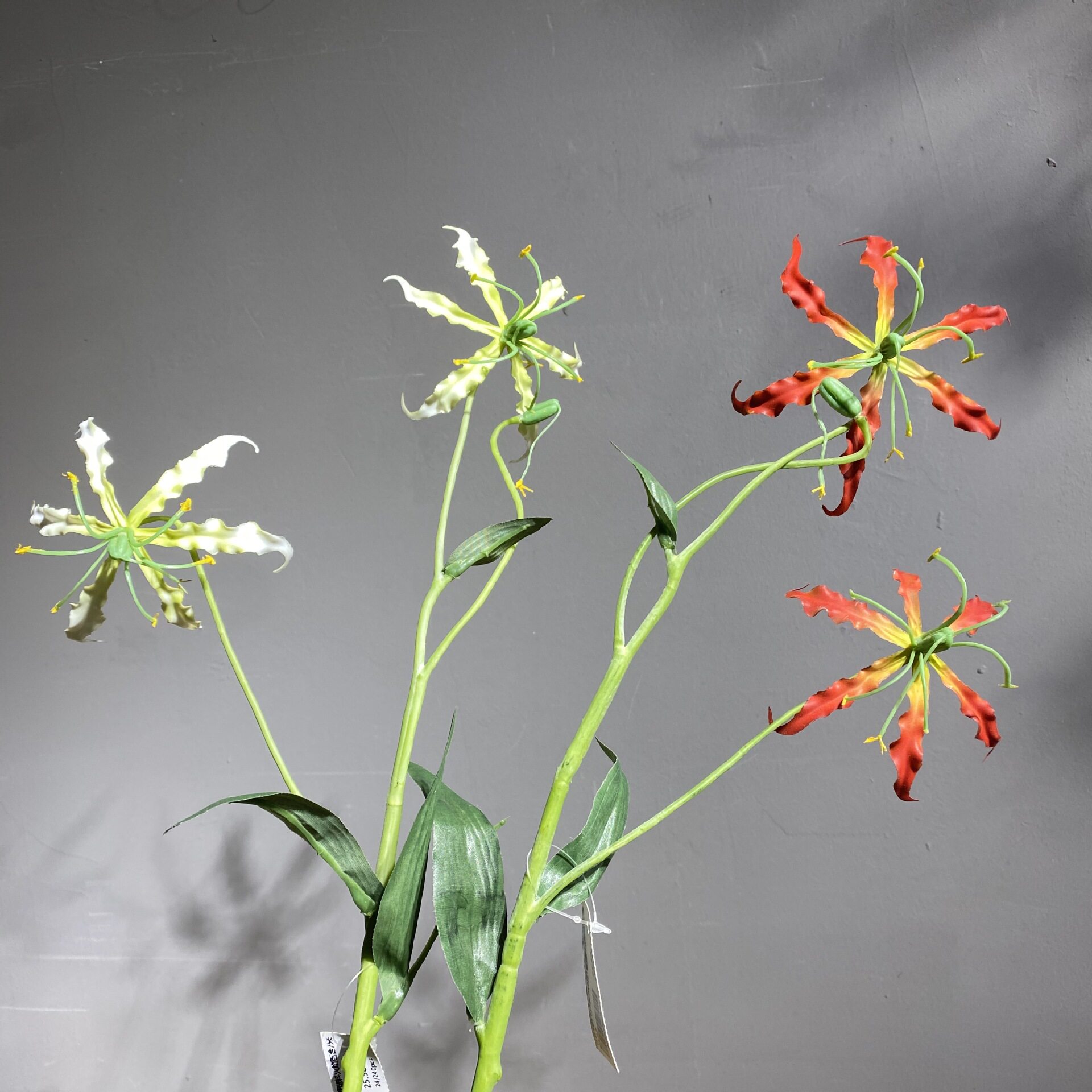 花艺嘉兰火焰百合仿真花假花家居客厅茶几装饰摆件花卉礼堂插花