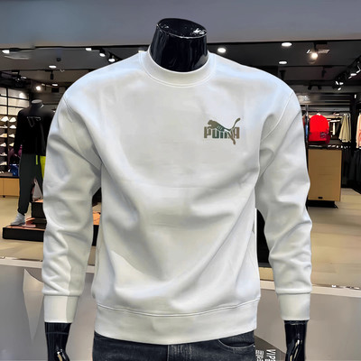 奥莱重磅棉质卫衣春秋冬圆领加绒休闲百搭套头衫潮牌情侣上衣T恤