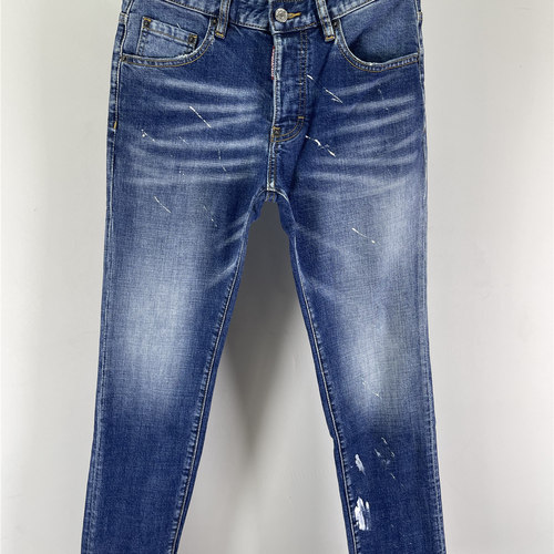 6020秋四季Dsquared2牛仔裤男装D2牛仔裤男 时尚刀割刮破补丁修身