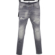 新款 Dsquared2牛仔裤 男装 6071四季 D2灰色破洞补丁弹力修身 小脚