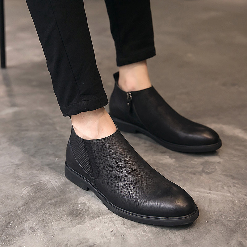 England man Bootie genuine leather Retro Riding boots fashion Gaobang leather shoes leisure time Chelsea Round Bootsin the Men's Shoes, Boots  category - from Buy2taobao.com to provide professional Taobao agent buy service