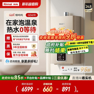 24升GD61R 林内燃气热水器天然气恒温即开即热20 鲸吨吨零冷水
