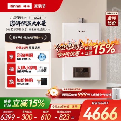 林内鲸吨吨GC21高性能恒温大水量