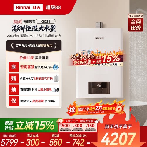 林内鲸吨吨GC21高性能恒温大水量