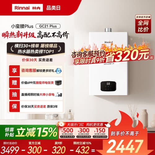 林内小蛮腰Plus燃气热水器