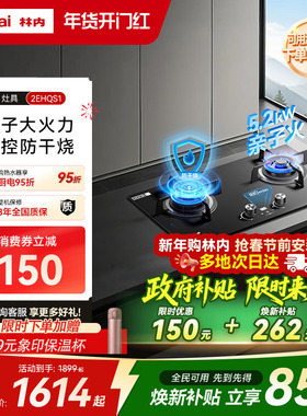 新品上市林内Rinnai烟灶套装亲子火定时防干烧2EHQS1/QS2+13EA