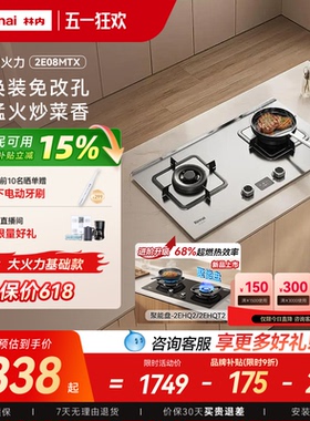 林内Rinnai燃气灶定时家用嵌入台式天然气08MTX升级聚能盘Q2/QT2