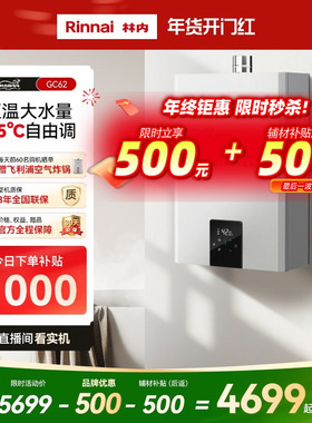 [鲸吨吨水伺服]林内燃气热水器小蛮腰Max0.5微控恒温20/24升GC62