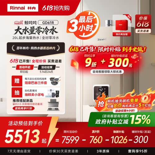 林内鲸吨吨GD61R大水量0冷水燃热