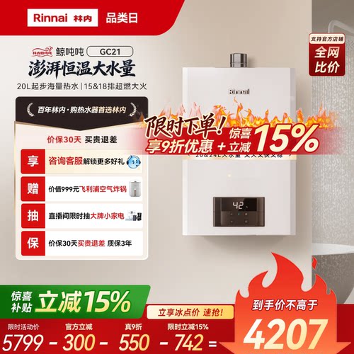 林内鲸吨吨GC21高性能恒温大水量