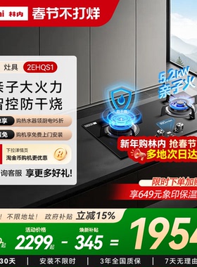 新品上市林内Rinnai烟灶套装亲子火定时防干烧2EHQS1/QS2+13EA