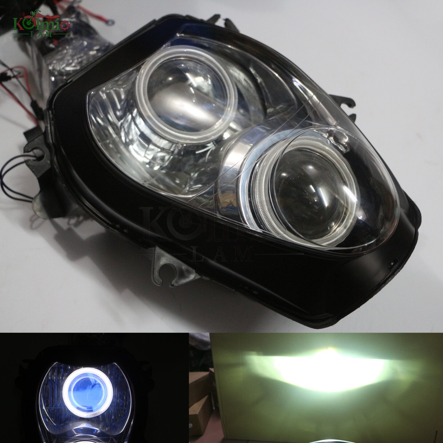 铃木隼GSXR1300改装天使眼大灯