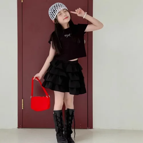 乔伊思童装女童短袖套装夏季