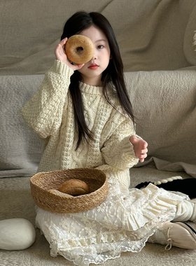 乔伊思韩童装女童毛衣2025新款洋气儿童韩版针织开衫春秋款套头潮