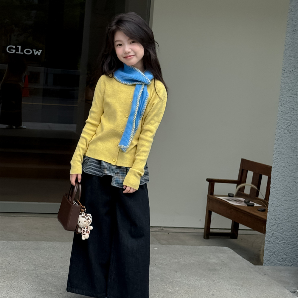 乔伊思童装女童开衫毛衣2025