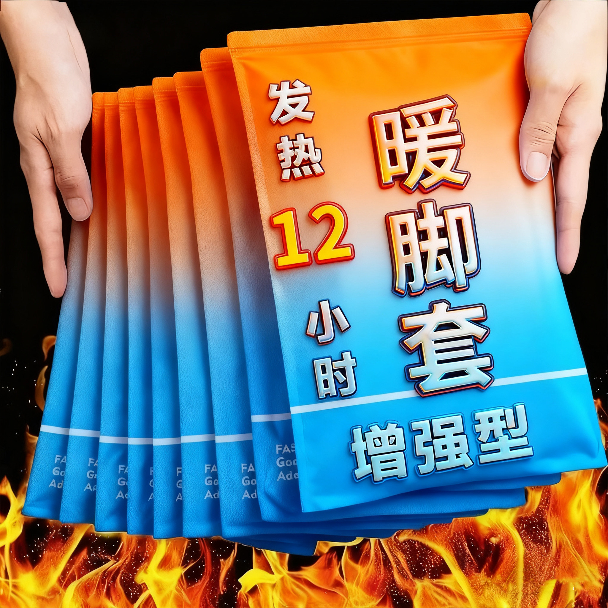 发热脚套发热鞋垫袜子穿戴式脚套冬季热敷暖脚神器暖足贴脚底暖敷