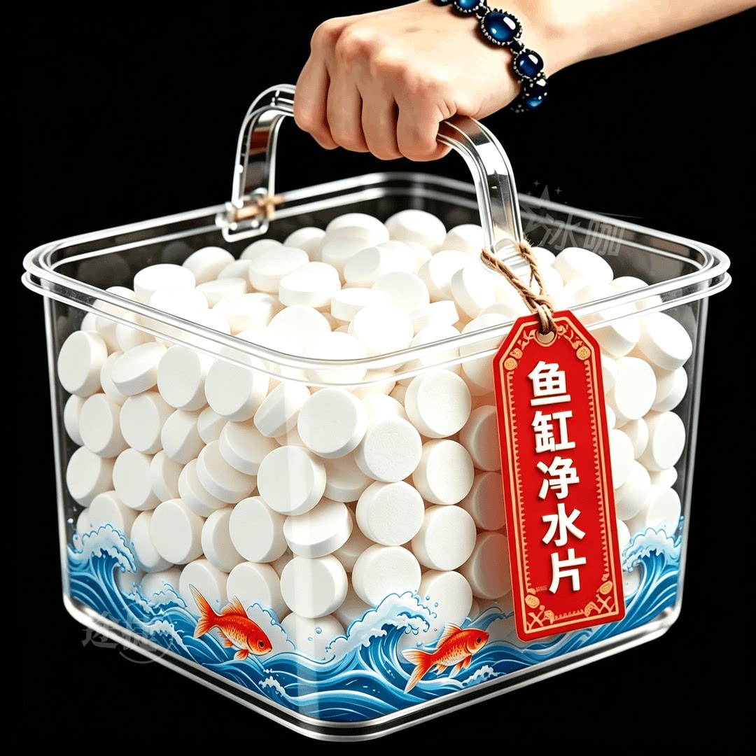 鱼缸专用净水片清澈剂一滴特清除腥臭味去黄水浑养鱼水质净化神器
