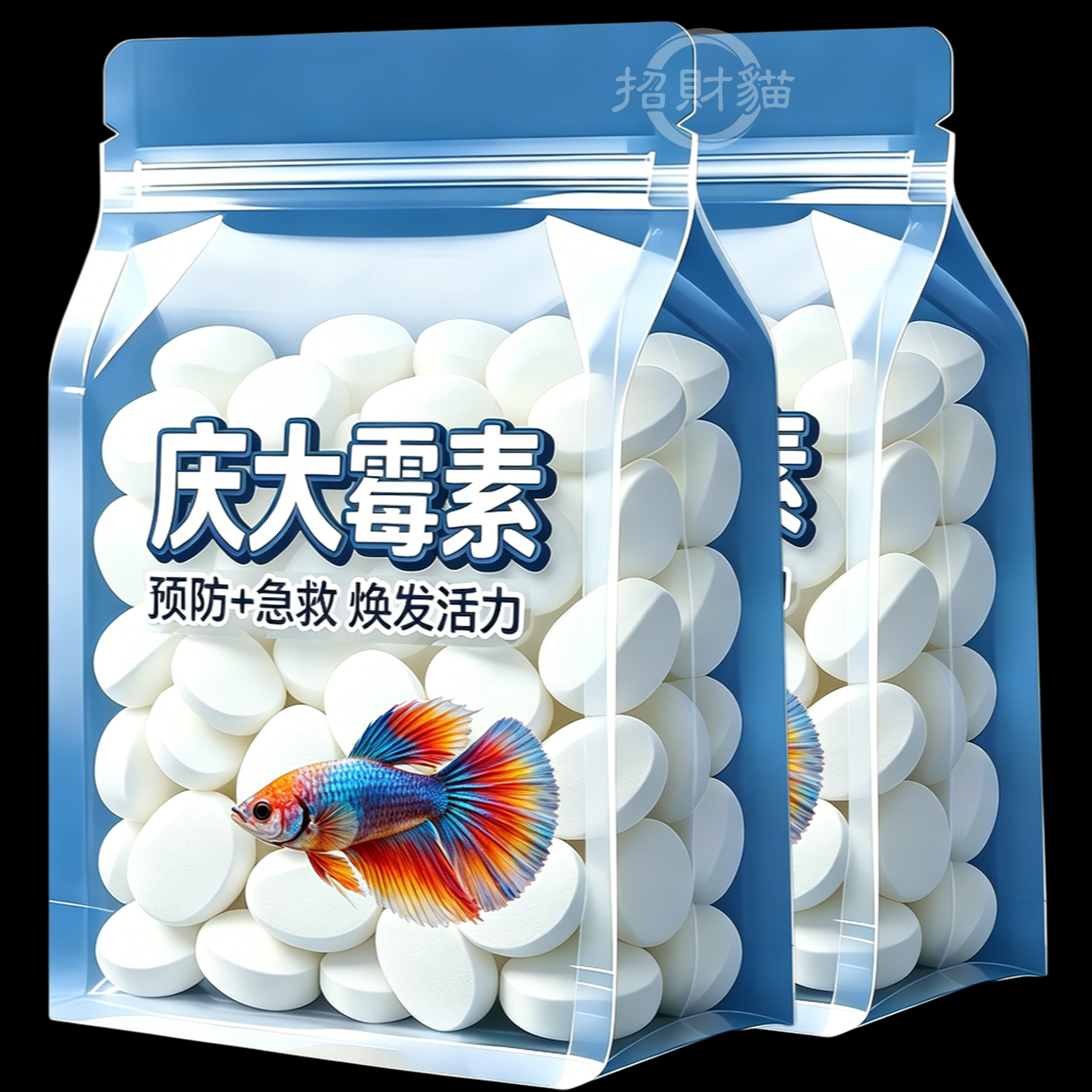 庆大霉素泡腾片水族鱼缸专用改善趴缸温和护鱼恢复活力水质稳定剂
