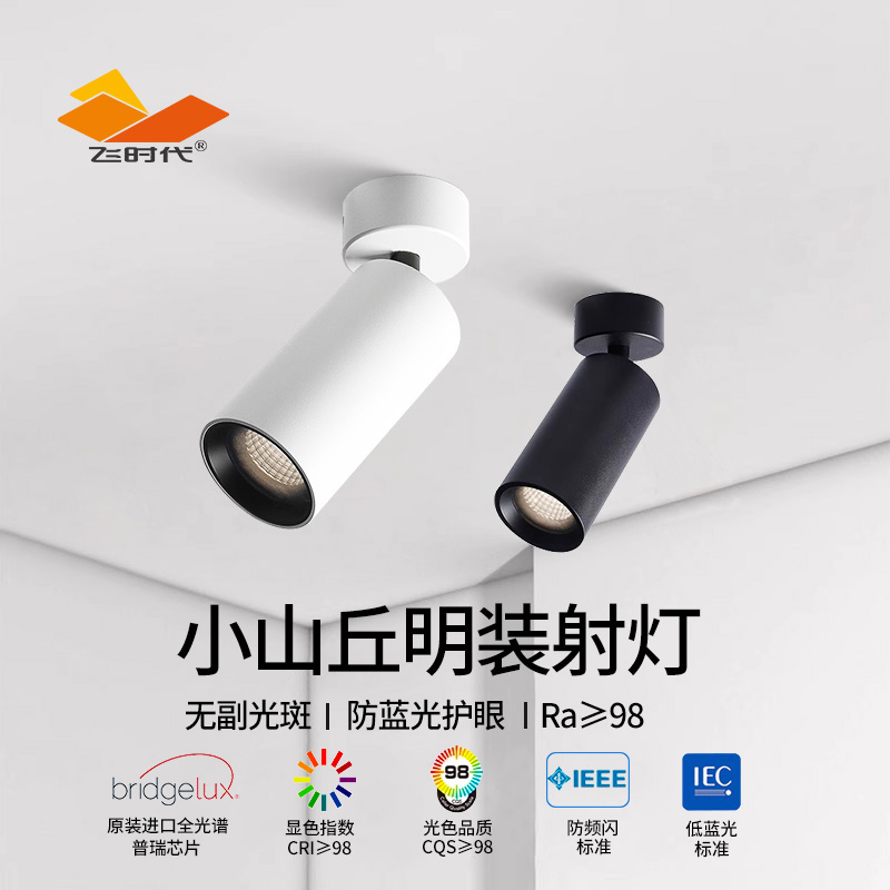 飞时代明装小山丘射灯可调角度全光谱客厅折叠360°旋转照画洗墙