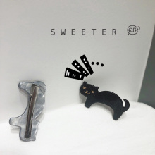 【SWEETER】猫咪醋酸边夹可爱猫咪刘海发夹INS风少女侧边刘海夹