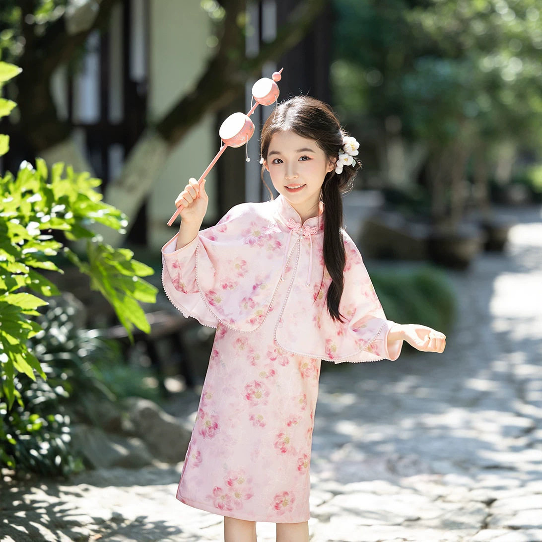 女童新中式改良旗袍连衣裙子