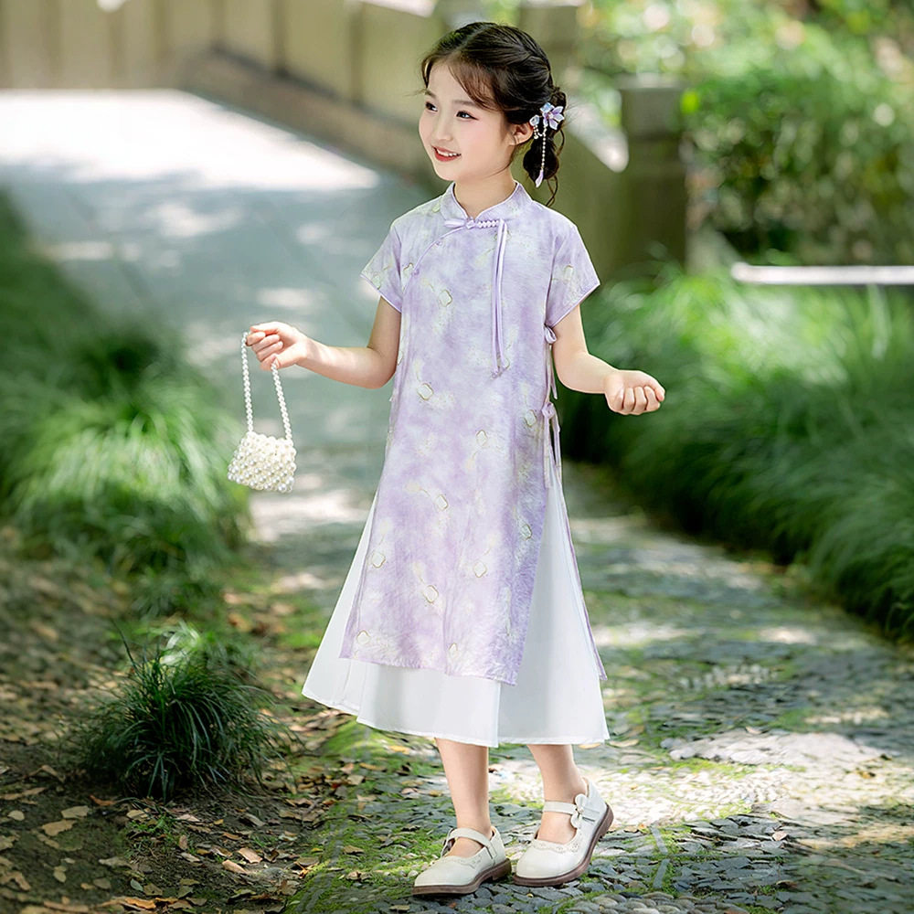 女童夏季新中式改良旗袍连衣裙子