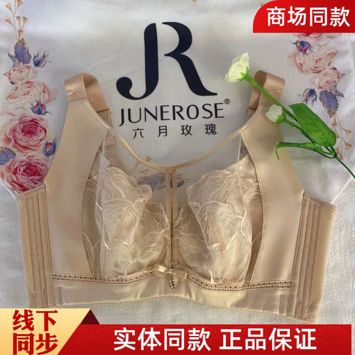 六月玫瑰正品氧塑文胸超薄CD罩杯大显小单层调整高端刺绣内衣8404