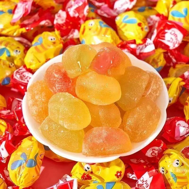 小蜜蜂夹心软糖俄罗斯风味水果软糖爆浆夹心软糖喜糖果零食年货
