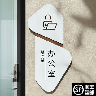 办公室门牌竖版公司高级感总经理室标识牌定制标示部门科室牌会议室财务门口牌子创意墙贴亚克力标志名牌定做