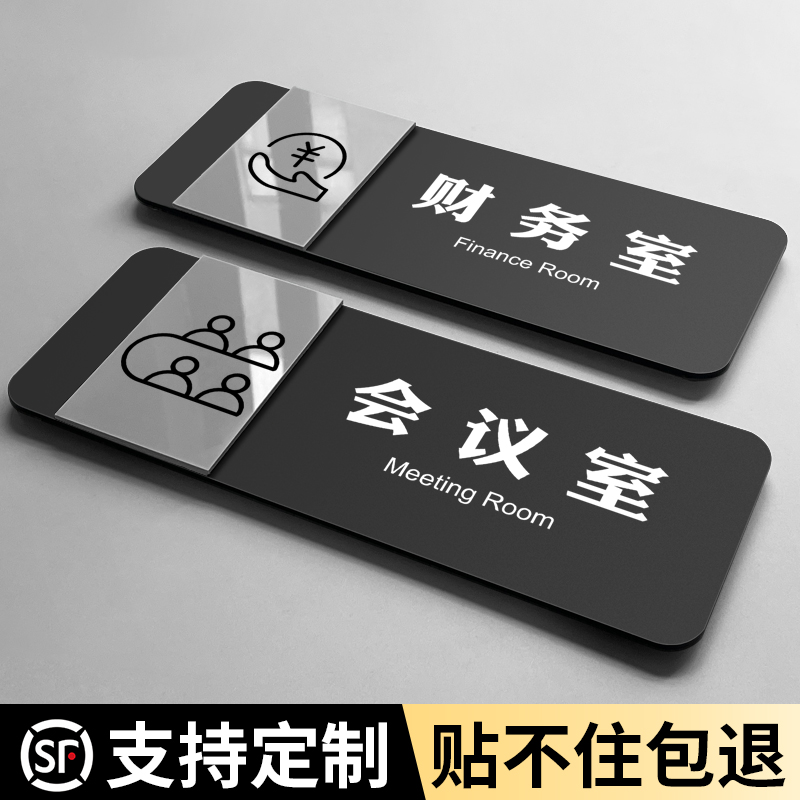 财务会议办公室标识门牌粘贴牢固