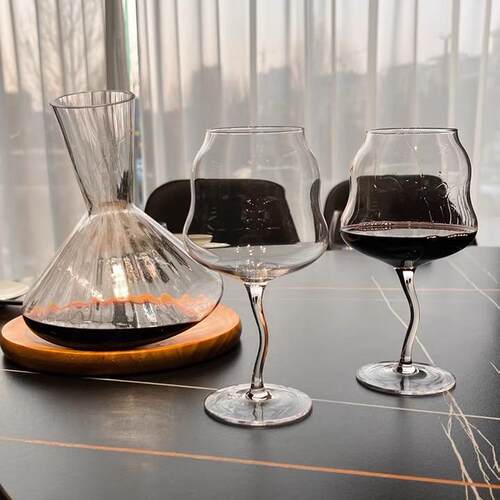 波浪形创意透明趣味家用醒酒器