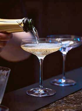日式木村古典鸡尾酒杯玻璃阔口高脚酒杯蝶形宽口香槟杯酒吧调酒杯