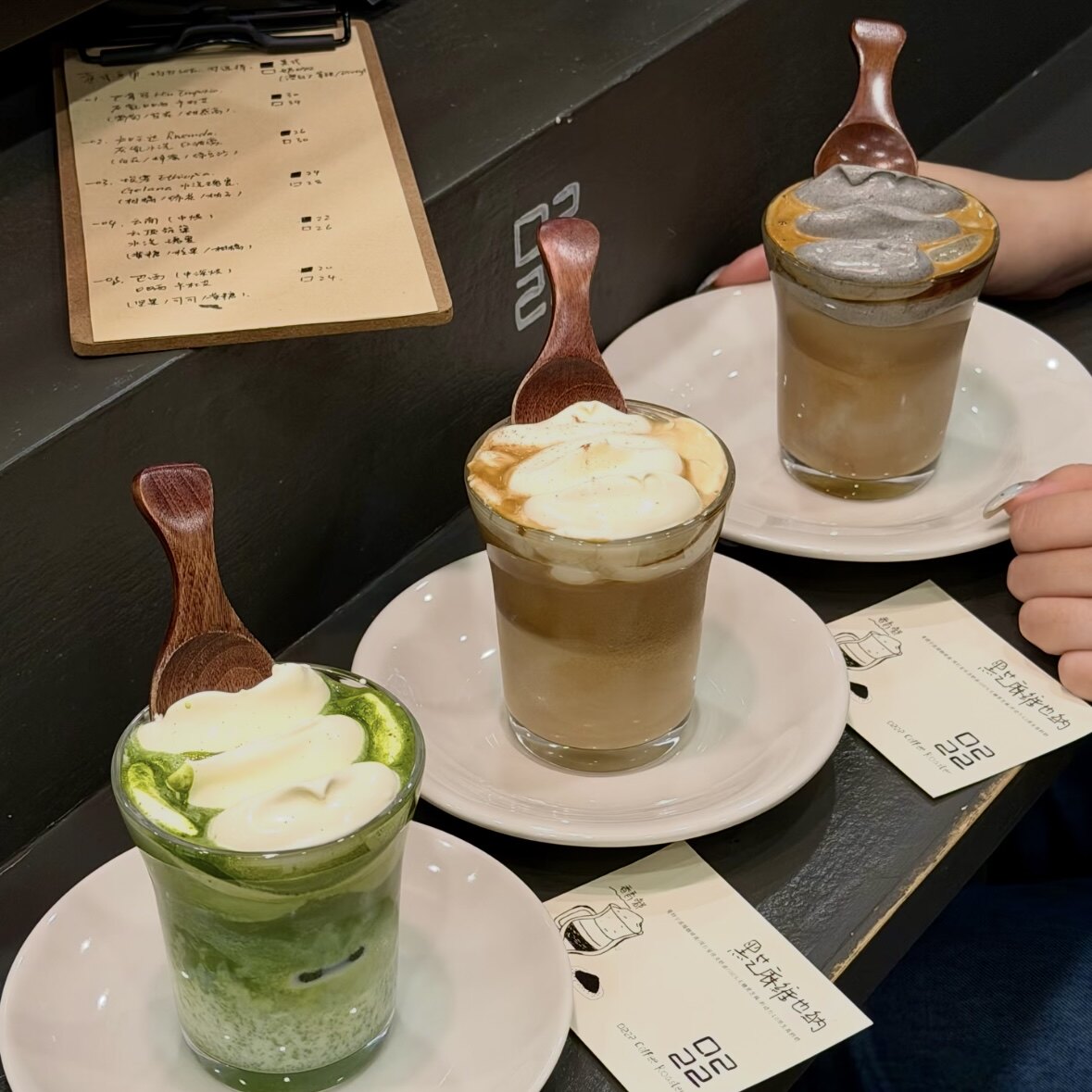 抹茶维也纳咖啡玻璃杯拿铁杯子