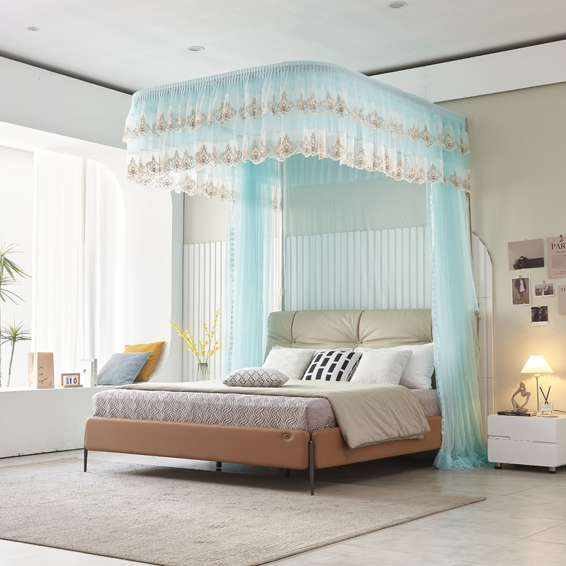 蚊帐U型轨道蚊帐家用免钉墙