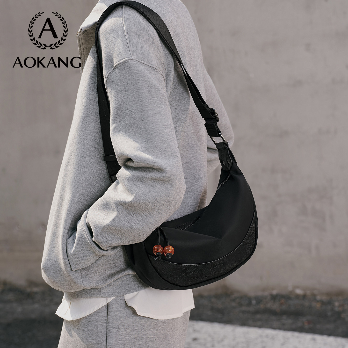 奥康饺子包2026新款包包高级单肩包男通勤女士帆布包大容量斜挎包,箱包皮具/热销女包/男包,通用款女包,淘宝优惠券,粉丝福利购,淘宝优惠卷