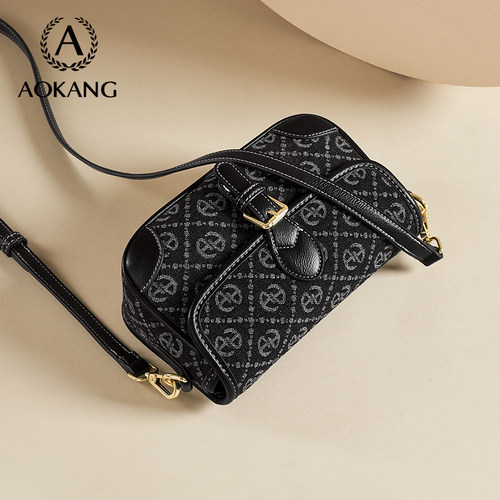 奥康单肩包印花潮流斜挎包