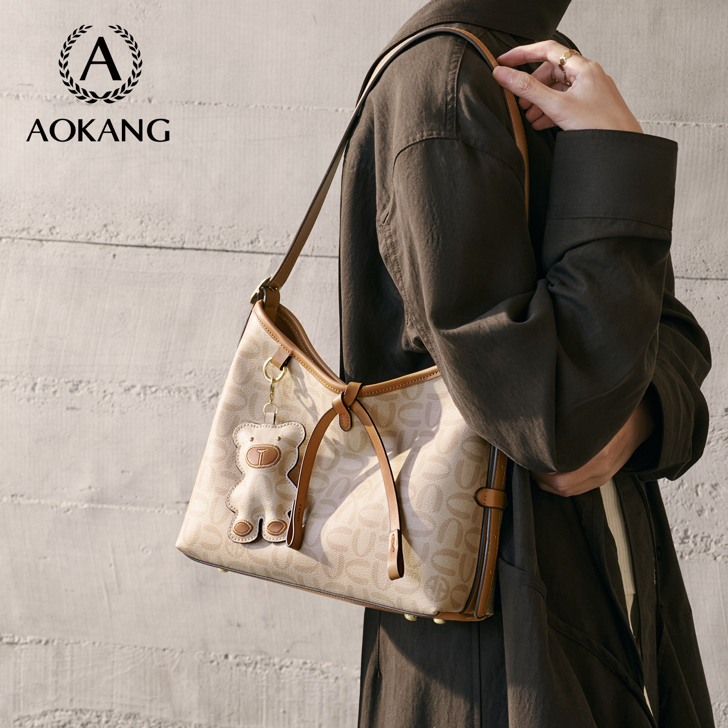 奥康托特hobo包2026新款高级感通勤包老花单肩包大容量女士斜挎包,箱包皮具/热销女包/男包,通用款女包,淘宝优惠券,粉丝福利购,淘宝优惠卷