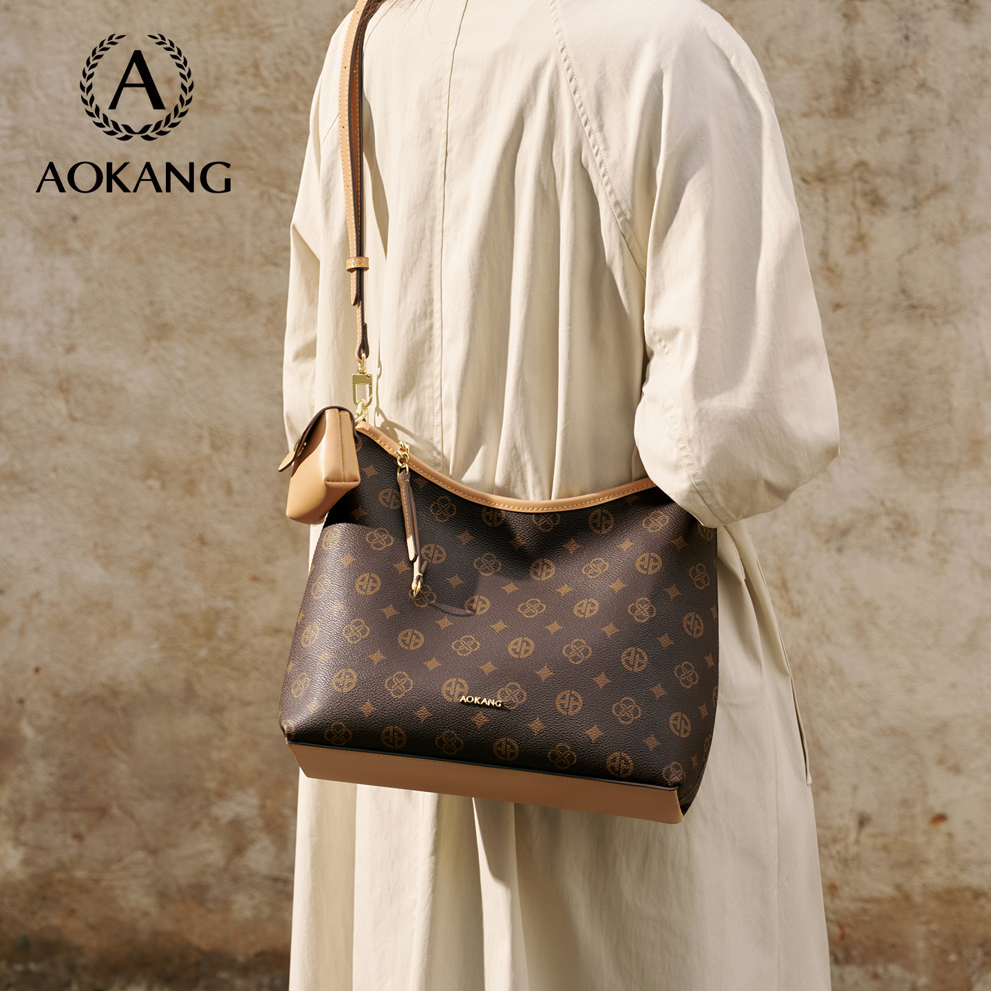 奥康托特包2026新款包包大容量老花单肩包女士高级斜挎包通勤大包,箱包皮具/热销女包/男包,托特包,淘宝优惠券,粉丝福利购,淘宝优惠卷