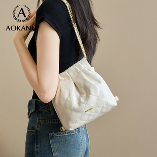 奥康垃圾袋包2025新款腋下包包大容量单肩包高级流浪包女款双肩包