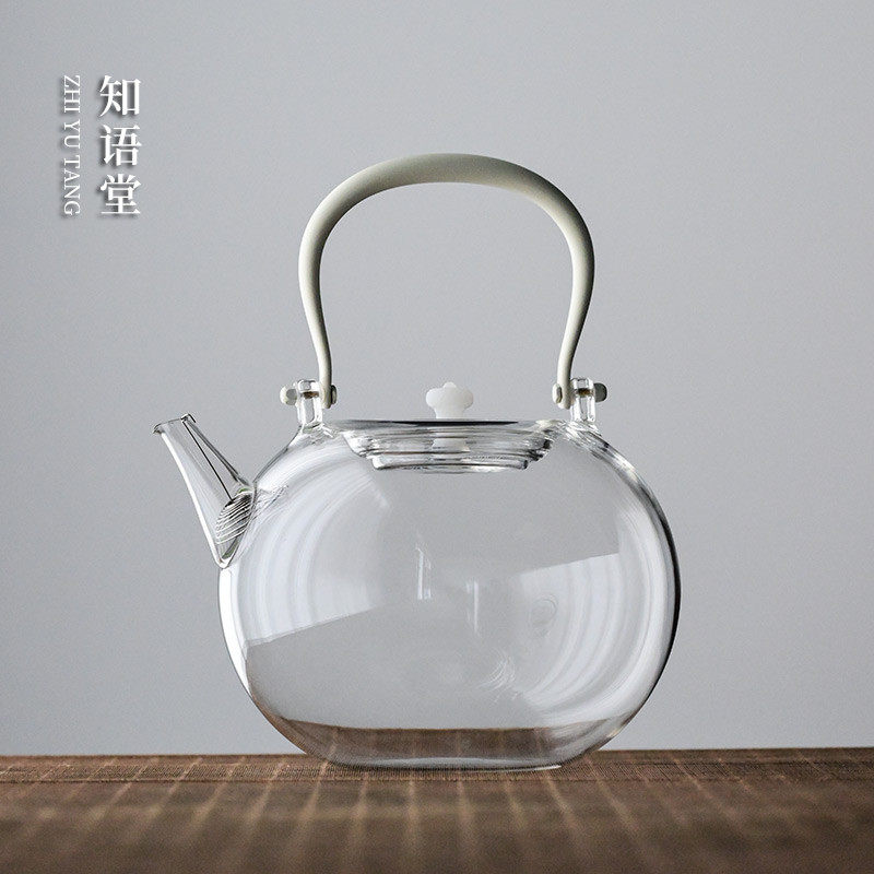 大容量提梁溪山乾坤壶高硼硅玻璃煮茶壶电陶炉烧水壶泡茶专用明火