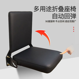 可折叠自动回弹座椅救护车回弹椅房车火车站机场过道折叠座椅改装