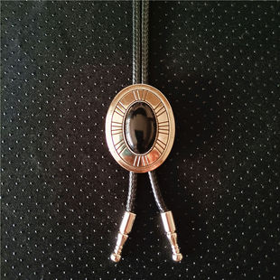 射线项链昊泉波洛毛衣链秋冬T恤搭配饰品女A01B1C108黑曜石吊坠