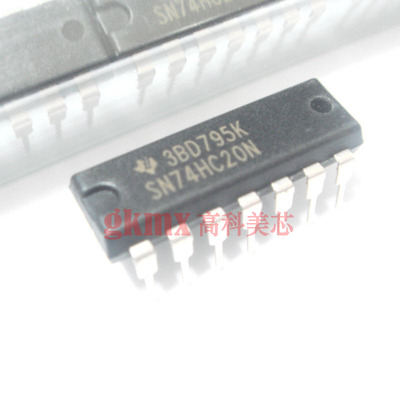 IC集成电路SN74HC20N DIP14逻辑双路4输入与非门3元/PCS